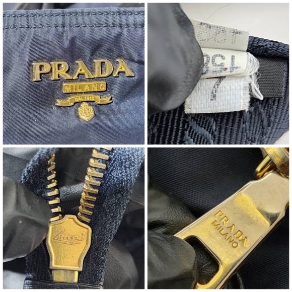 Authentic Prada Tessuto Nylon Diaper Bag Navy Blue/Black - Picture 9 of 13